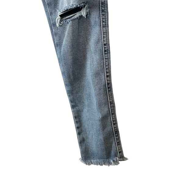 We The Free People Womens Medium Wash Raw Hem Distressed High Waist Jeans sz 28 - Picture 10 of 16